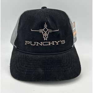Richardson Outdoor Punchy's corduroy trucker cap hat black/charcoal